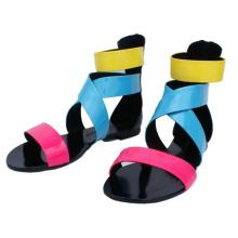 Красочные плоские сандалии для женщин (HCY02-738)